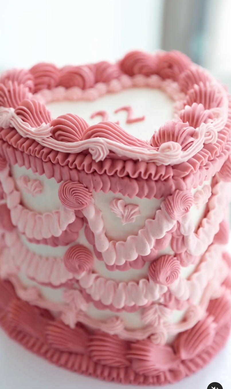 Crazy About You! Vintage Heart Cake